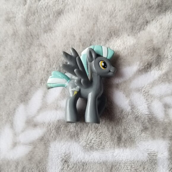 My Little Pony Figure Thunderlane Wonderbolt Gray Blue MLP G4 Mini Figurine - Picture 1 of 4